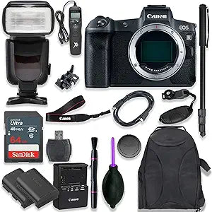 Canon EOS R Mirrorless Camera Body TTL Flash Kit