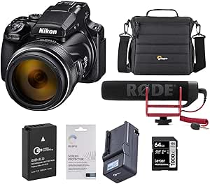Nikon COOLPIX P1000 Camera Bundle, Zoom Microphone