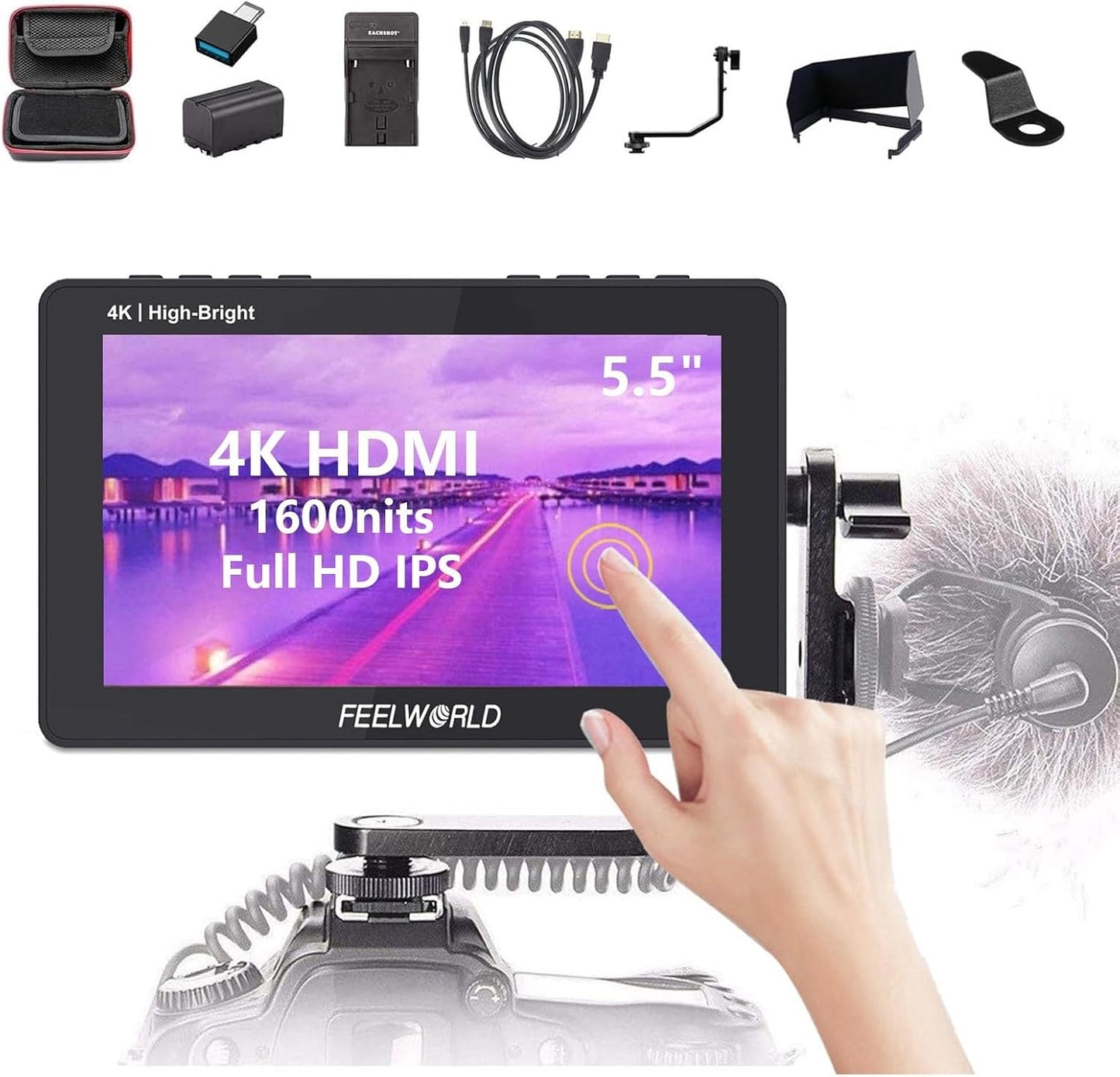 FEELWORLD EA702130 F6 Pro 5.5" 4K HDMI Monitor Kit