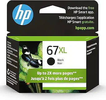 HP 67XL Black High-Yield Ink Cartridge 3YM57AN