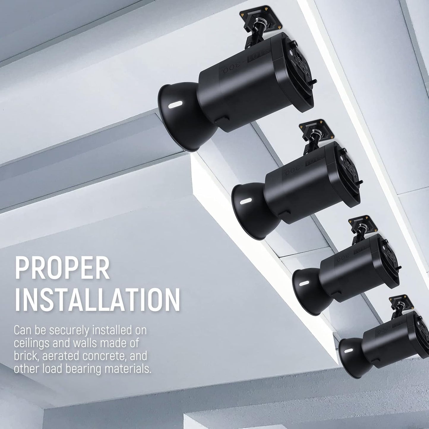 Neewer ST-NA-9: Ceiling Mount Adapter with 5/8” Stud and 1/4” Screw (4 Pack)