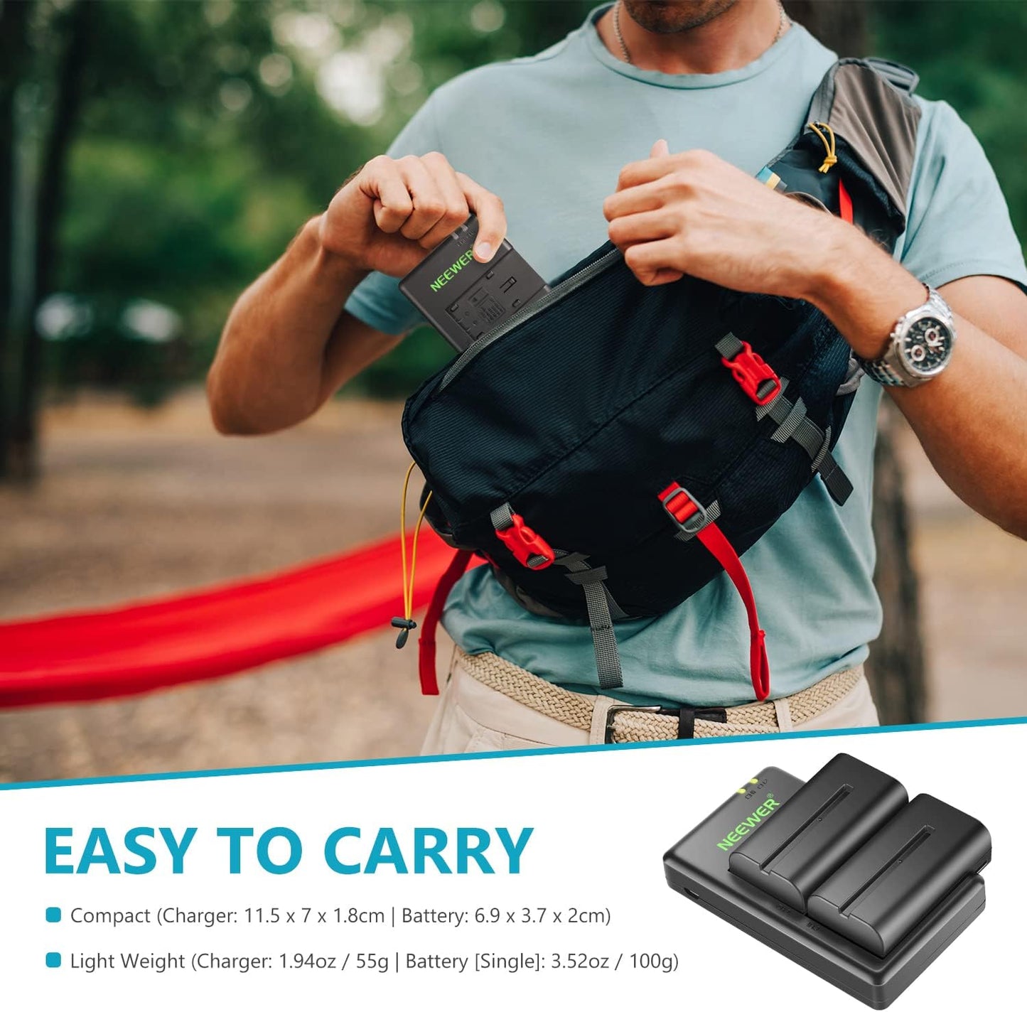 Neewer 10089576 NP-F550 Battery Charger Set (2-Pack)