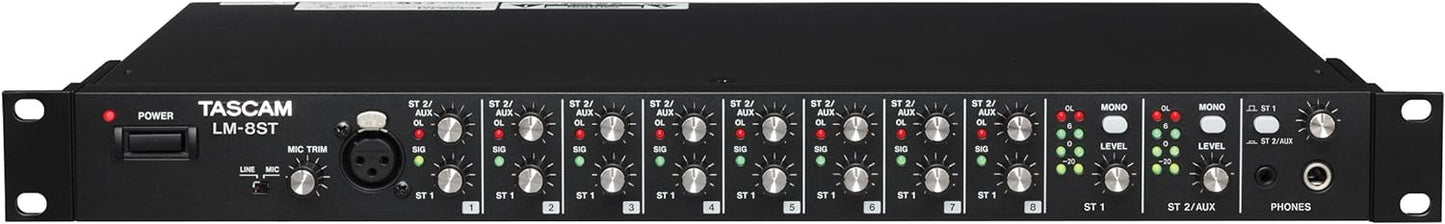 Tascam LM-8ST 8-Channel Stereo Rackmount Line Mixer