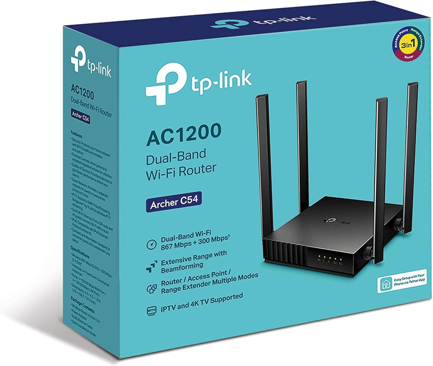 TP-Link Archer C54 AC1200 Dual-Band WiFi Router Renewed
