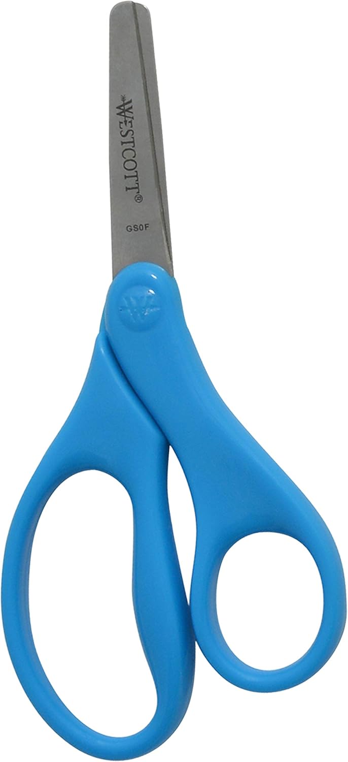 Westcott 17789 5-Inch Blunt Kids Scissors 6-Pack