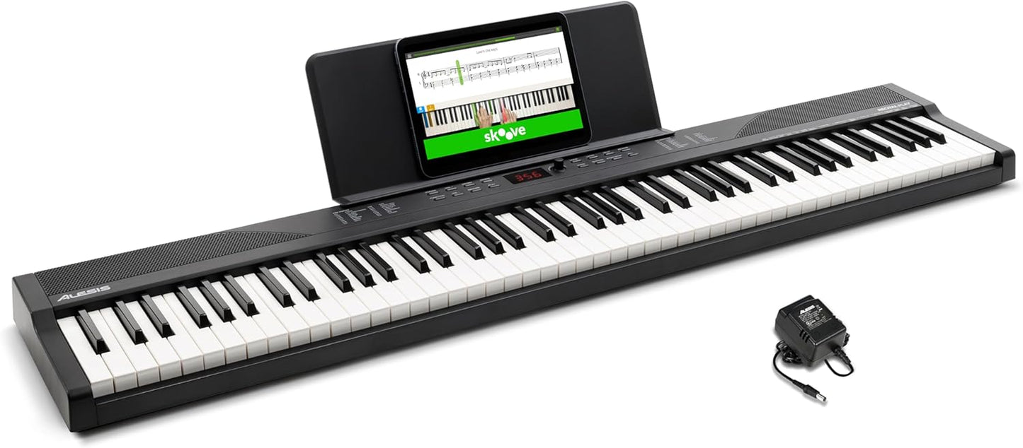 Alesis RECITAL PLAY KO 88-Key Beginner Piano Keyboard Bundle