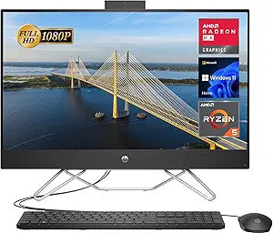 HP 27-cb 27" FHD All-in-One Desktop Ryzen 5