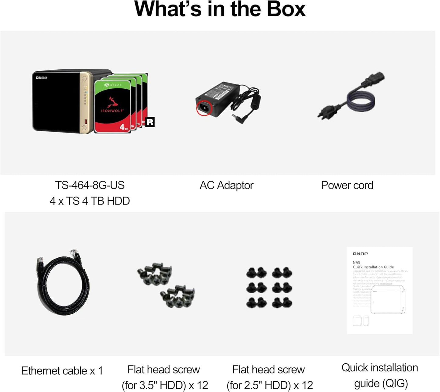 QNAP TS-262-4G-US 12TB NAS Preconfigured RAID 5 Seagate IronWolf Bundle