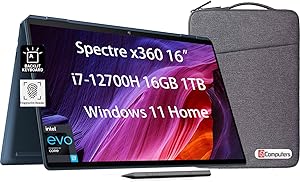 HP Spectre x360 Laptop - 16", 2-in-1, i7-12700H, 1TB SSD, Touch