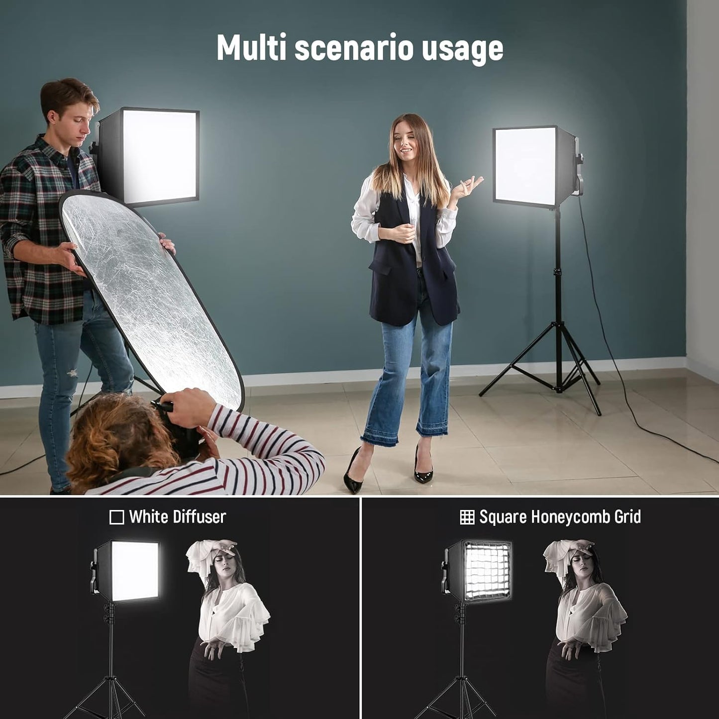 Neewer 10100877 Foldable Softbox Diffuser with Grid