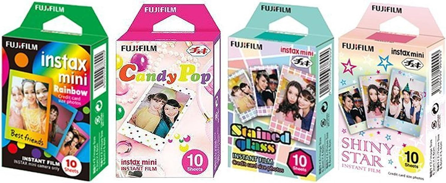 Fujifilm InstaX Mini Film Rainbow Staind Glass Candy Pop 4-Pack