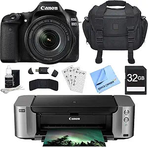 Canon 1263C006 PIXMA PRO-100 Printer Bundle with EOS 80D DSLR