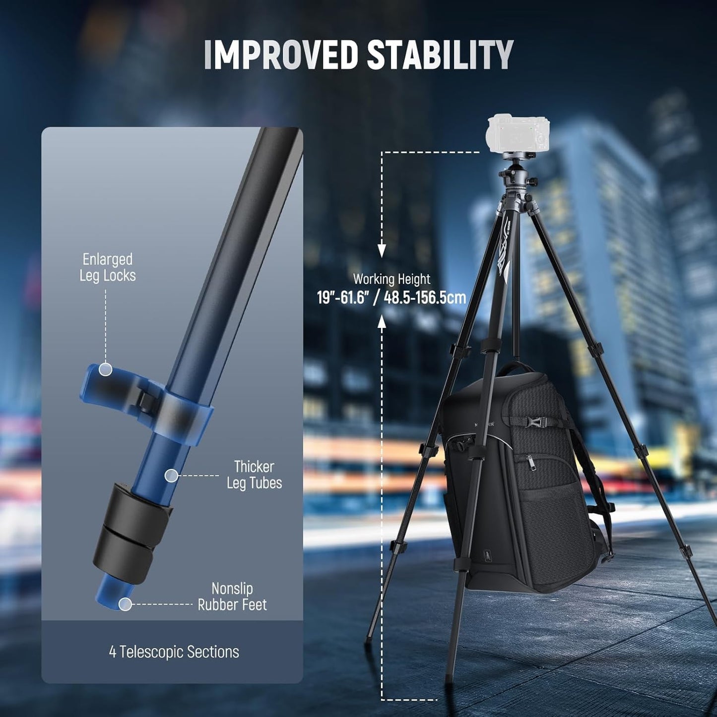 Neewer 10103491 LITETRIP LT07 Travel Tripod Ball Head
