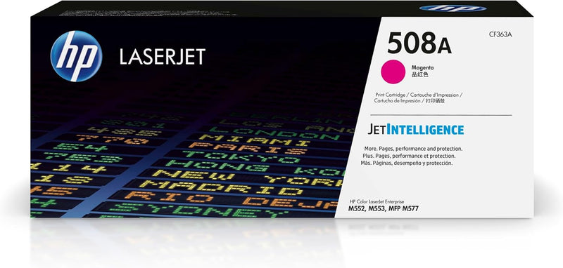 HP CF363A 508A Magenta Toner: LaserJet Enterprise M553 Series — main product image