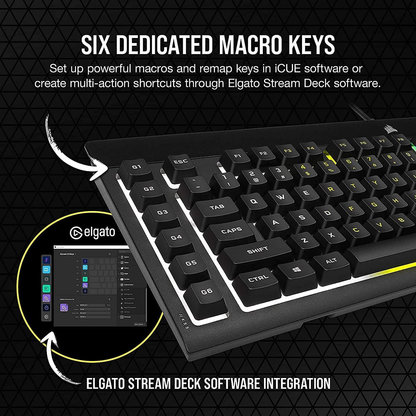 Corsair CH-9226765-NA K55 RGB PRO Gaming Keyboard