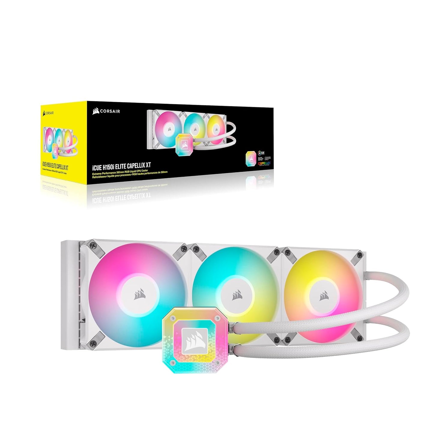 Corsair CW-9060073-WW iCUE H150i Elite White CPU Cooler