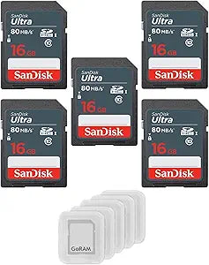 SanDisk Ultra SDHC 16GB 80MB/s 5-Pack — main product image