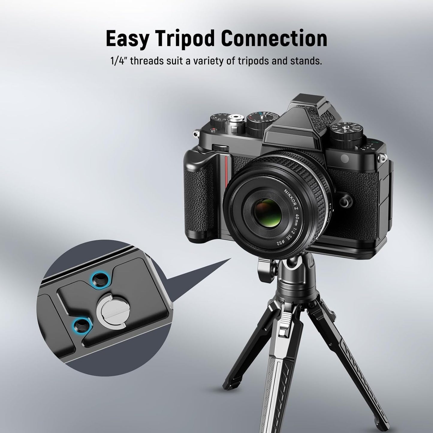 Neewer CA073 Nikon Z f Hand Grip L-Shape Baseplate