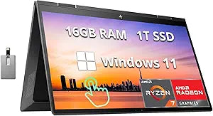 HP Envy x360 2-in-1 Touchscreen Laptop Ryzen 7 16GB 1TB SSD — main product image