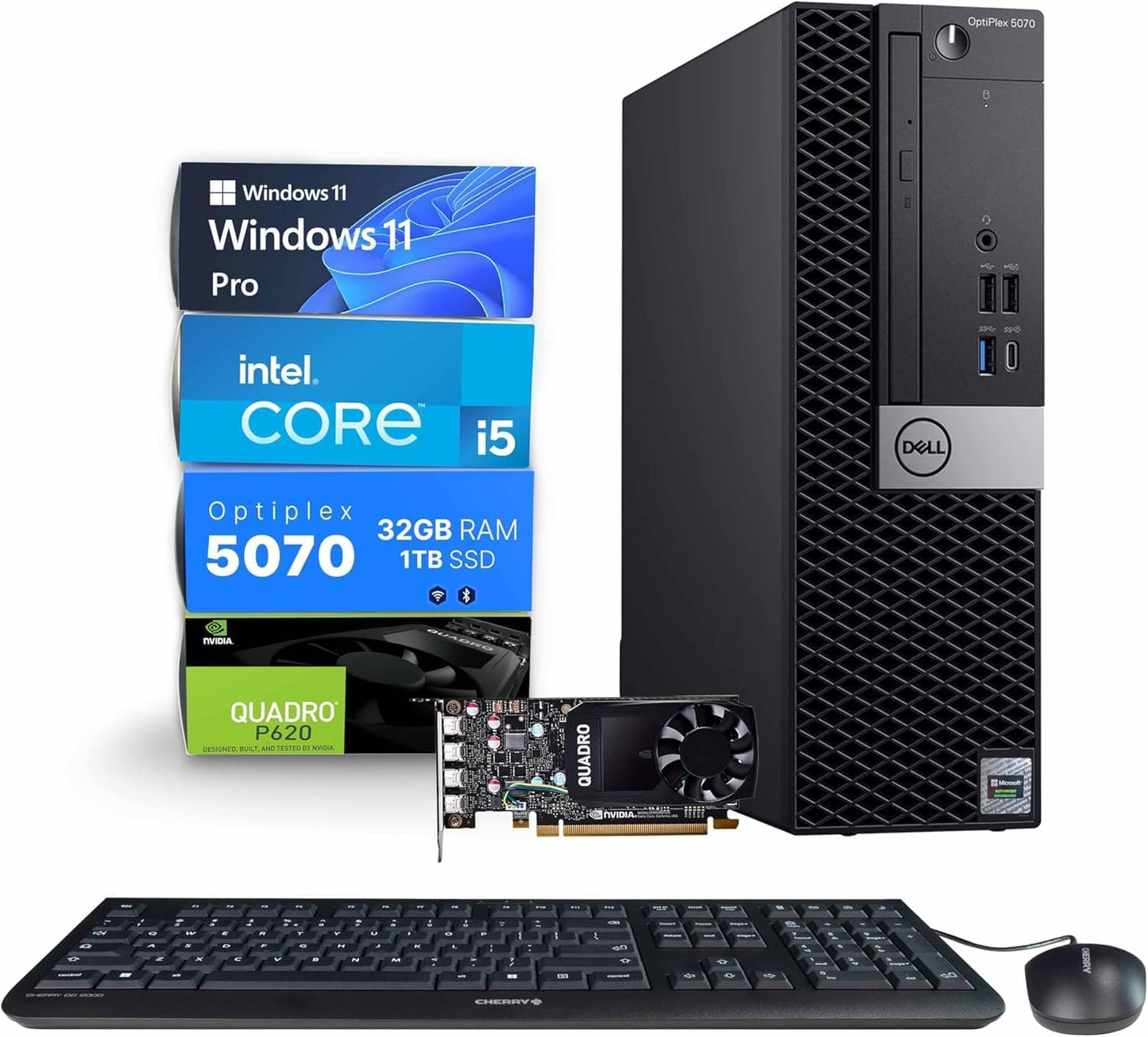 Dell 5070 i5 Workstation, 32GB, 1TB NVMe, P620, Win 11 Pro (Renewed)