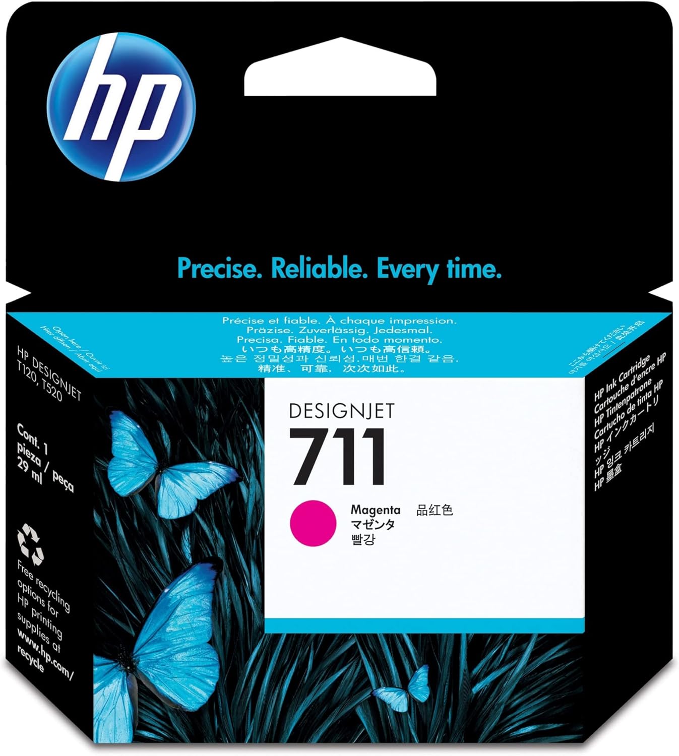 HP CZ131A: 711 Magenta Ink Cartridge for DesignJet