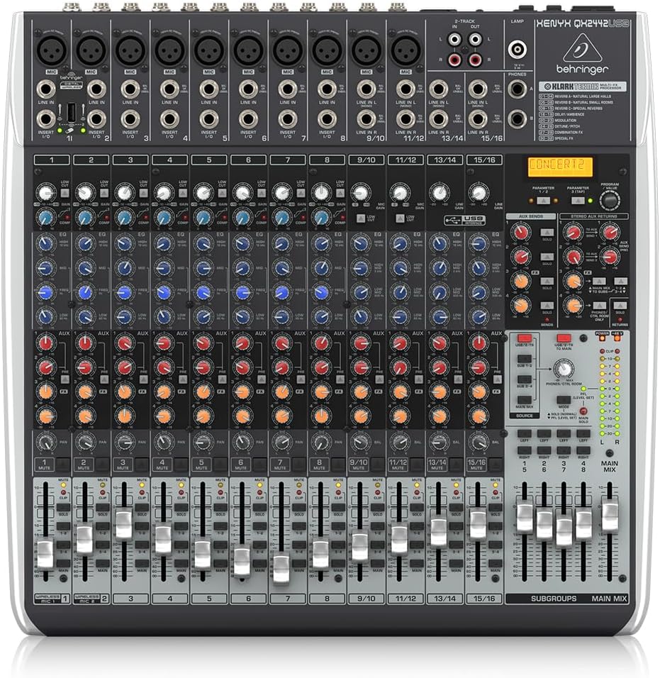 Behringer QX2442USB Xenyx Mixer USB Effects 24-Channel