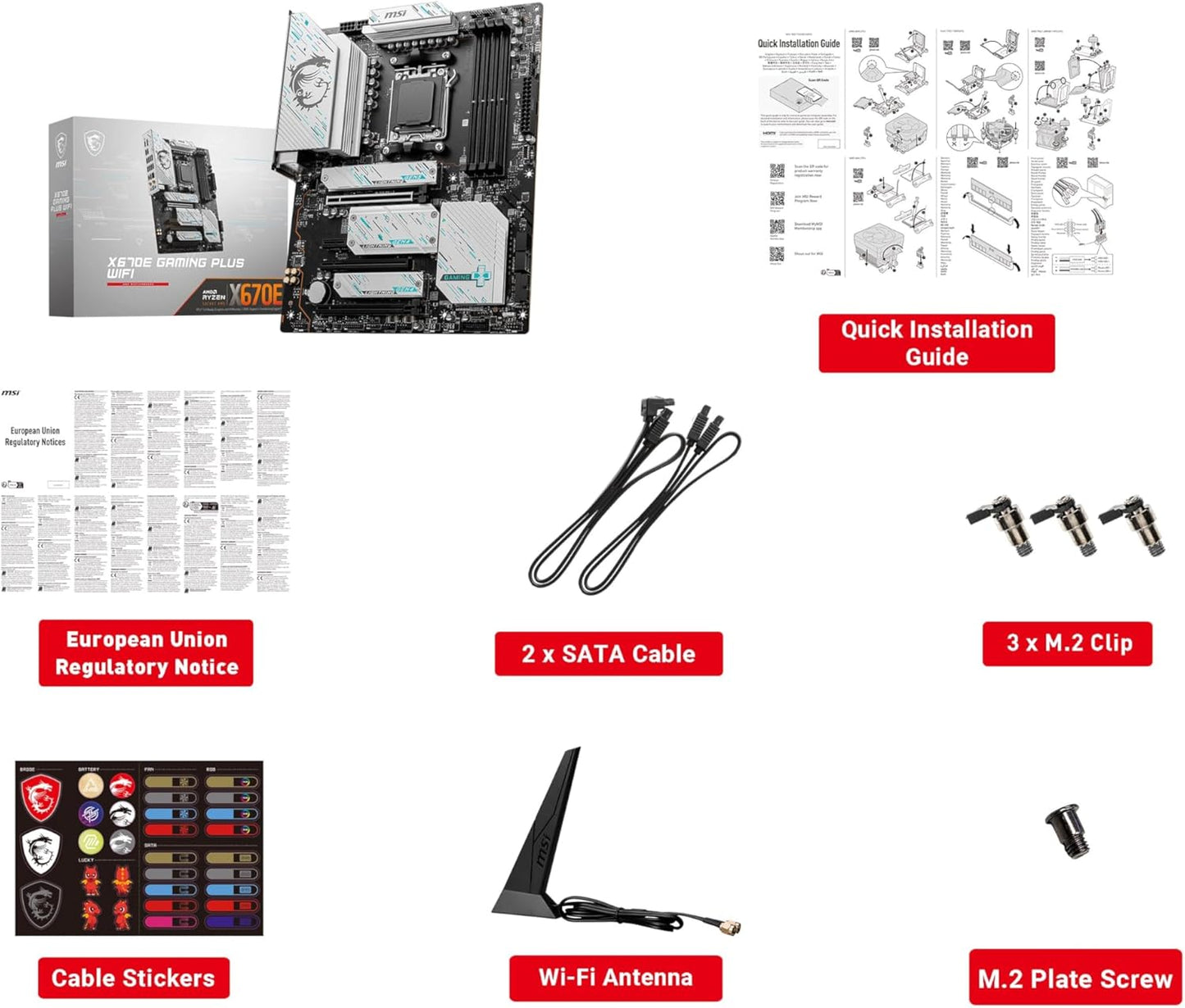 MSI X670E GAMING PLUS WIFI AMD Motherboard