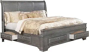 Misc Wooden Queen Bed with Storage Drawers