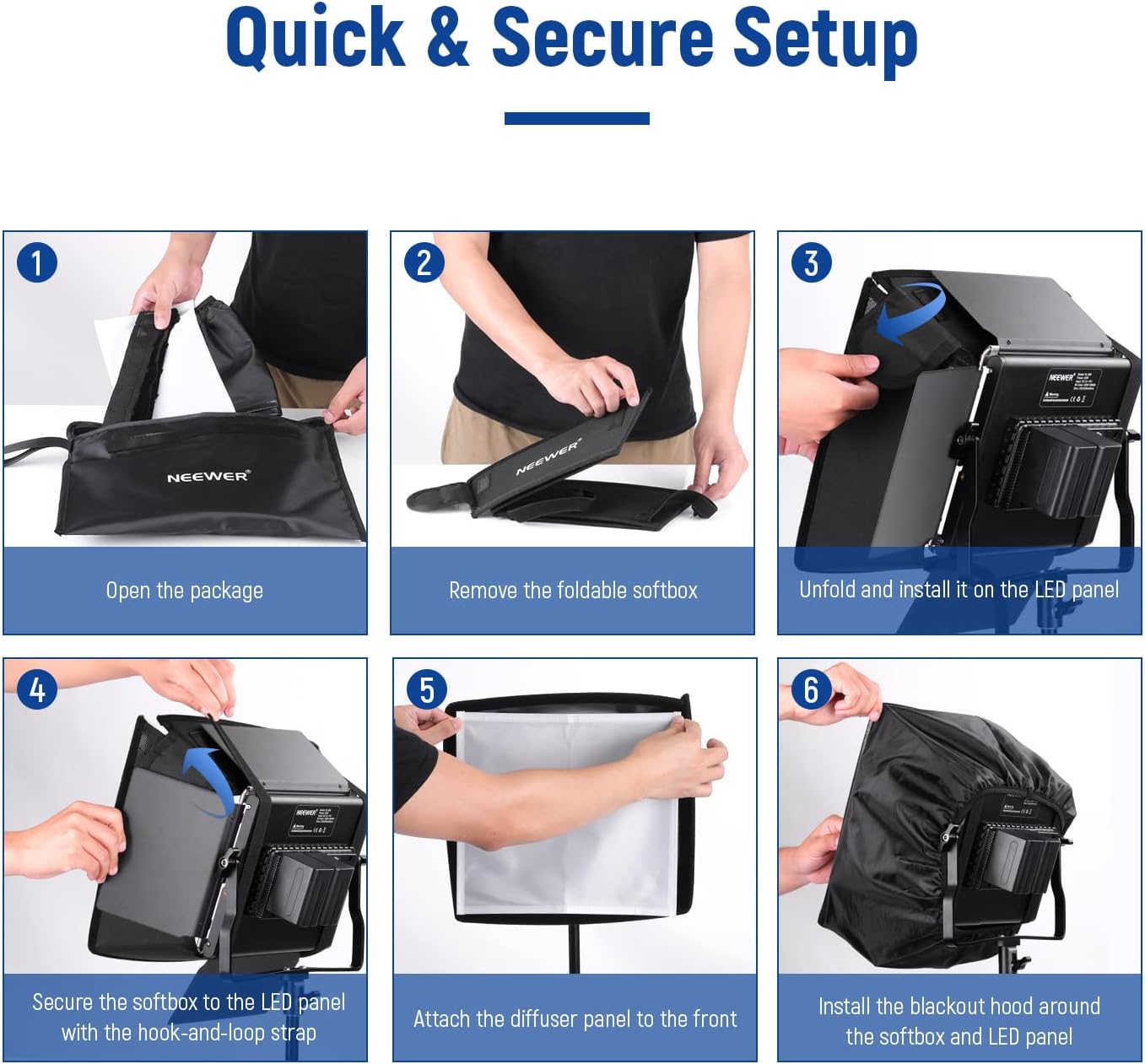 Neewer 10100877 Foldable Softbox Diffuser with Grid