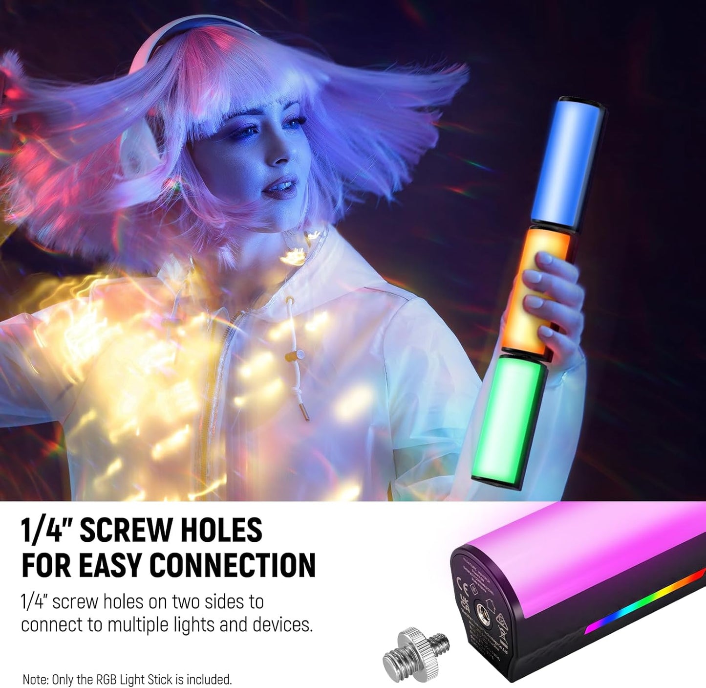 Neewer TL97C RGB Magnetic Handheld LED Light Wand