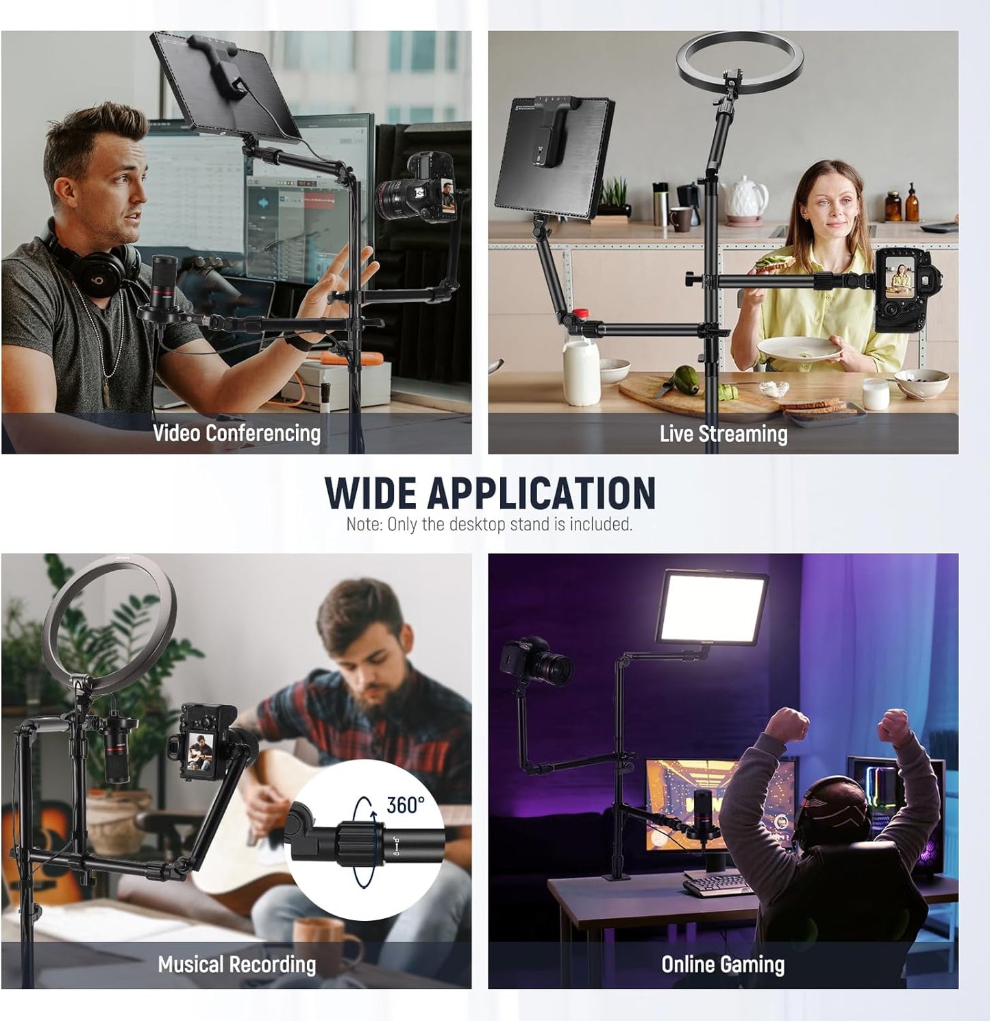 NEEWER 10102854 Overhead Camera Desk Mount Stand