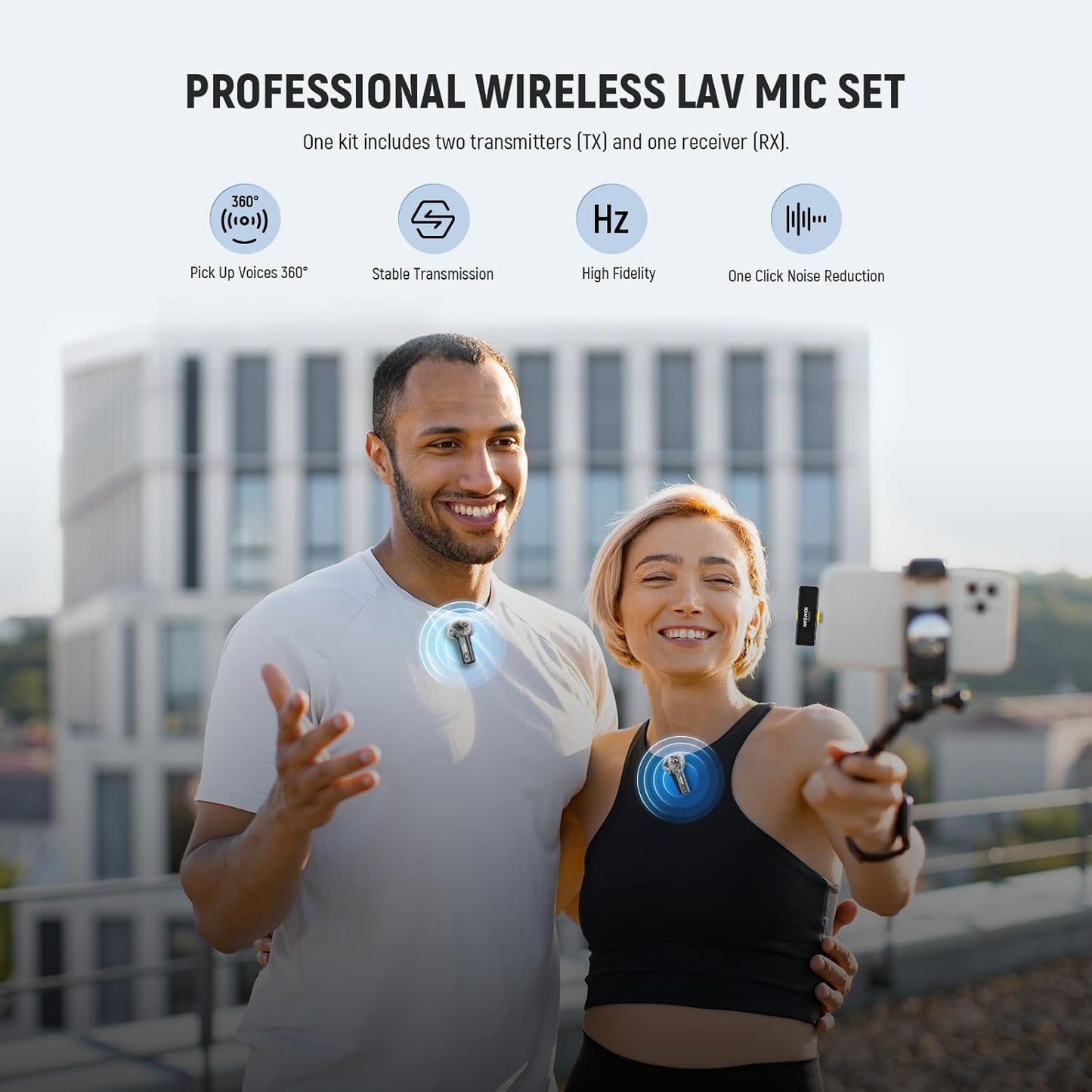 NEEWER 21000089 USB-C Wireless Lavalier Microphone Kit