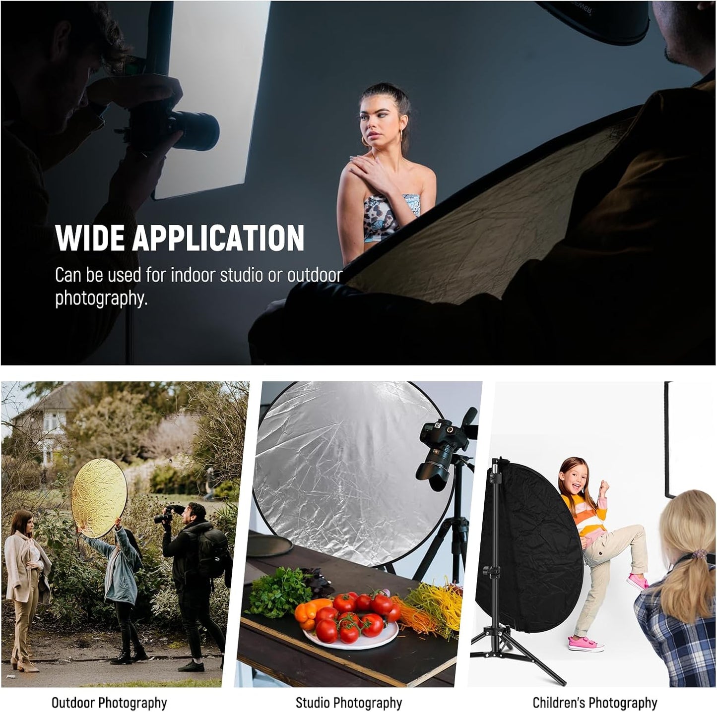 Neewer 10102775 32" 5-in-1 Photography Reflector with Holder