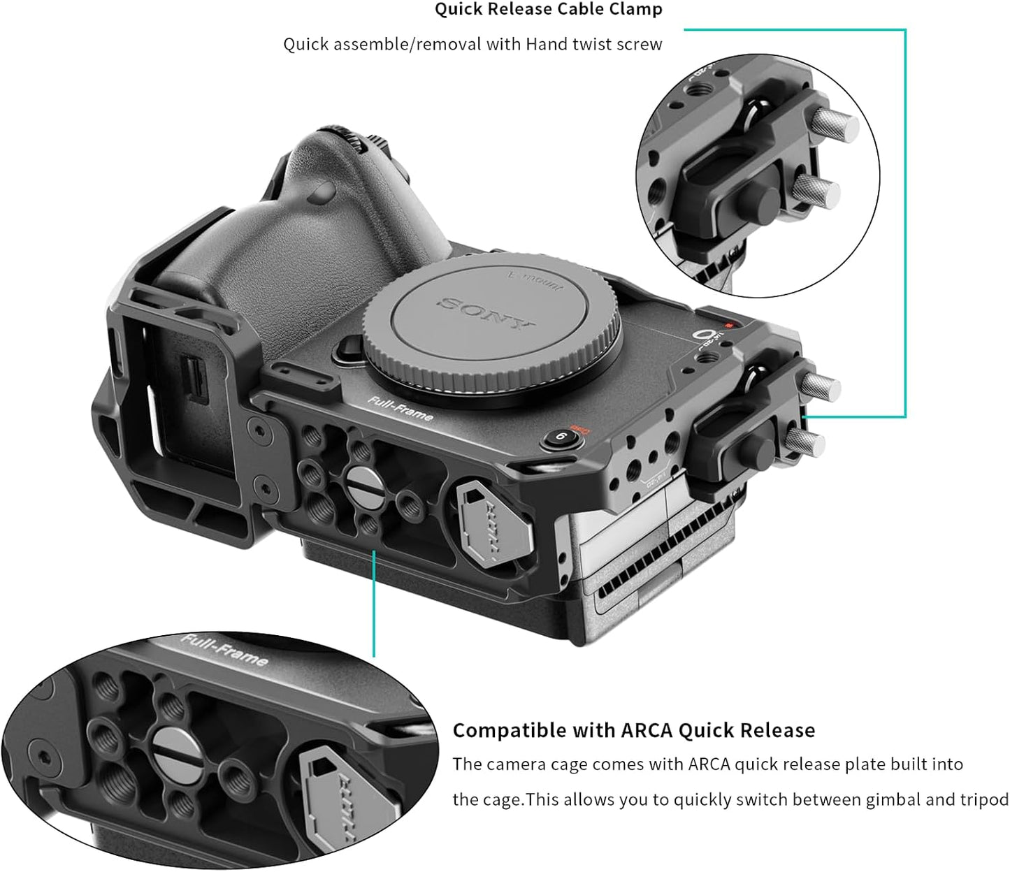 Tilta TA-T16-C-B TX Sony FX3/FX30 Camera Cage Pro Kit