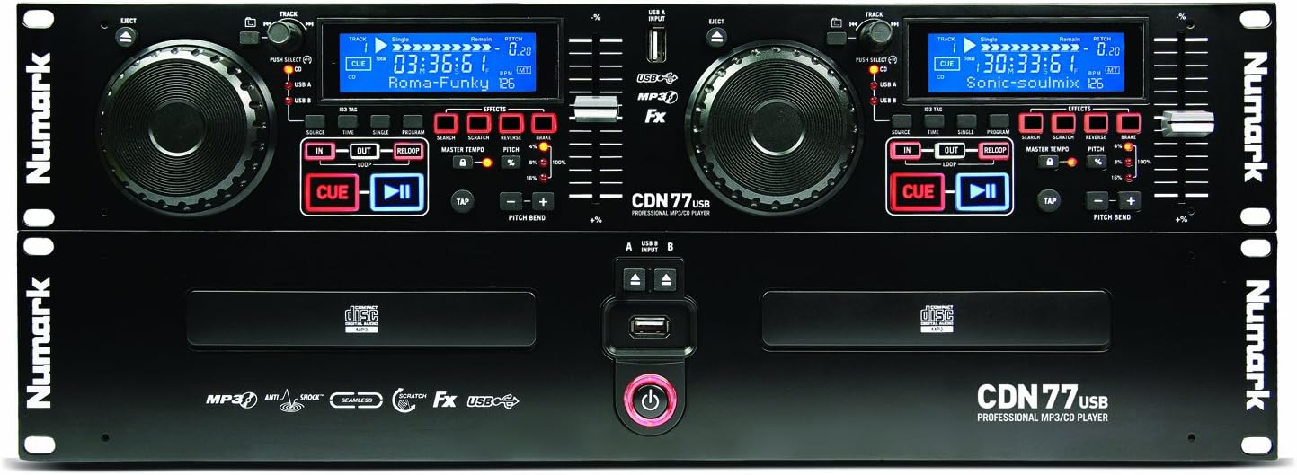 Numark CDN77USB Dual USB MP3 CD Player - DJ Equipment
