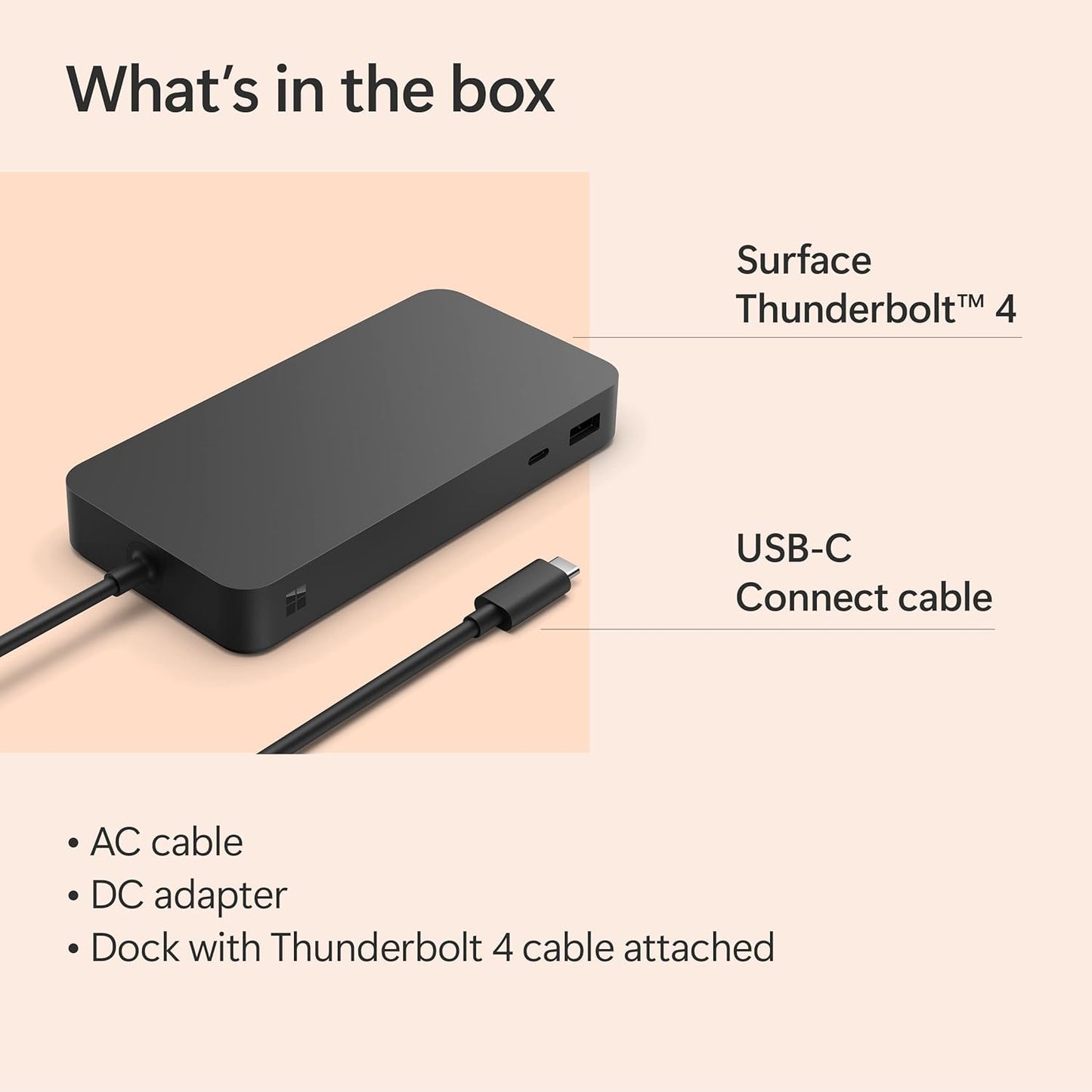 Microsoft T8H-00001 Surface Thunderbolt 4 Docking Station