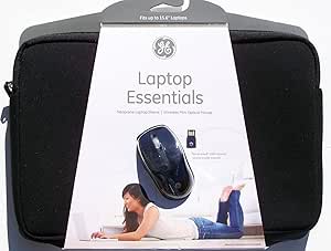 GE Laptop Essentials Neoprene Sleeve 15.6" + Mouse