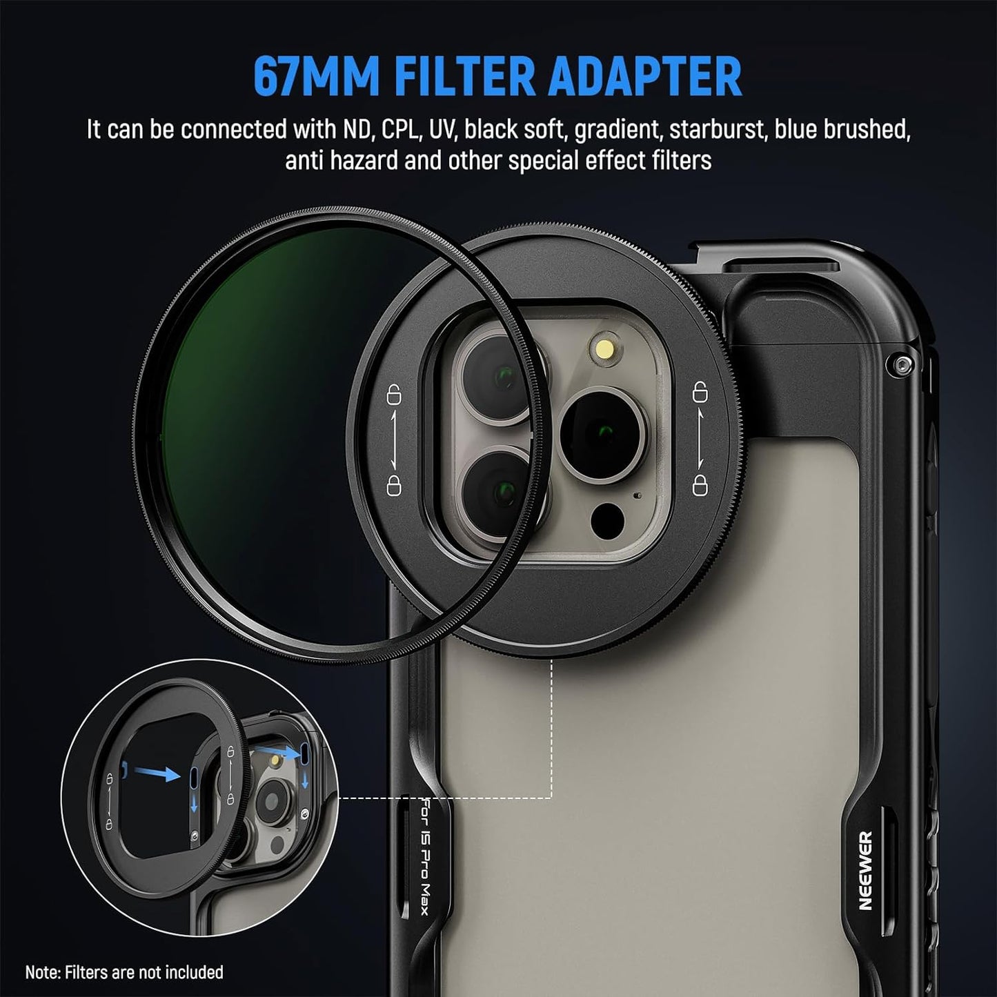 Neewer Pro Max Cage 15 Phone Video Rig Stabilizer