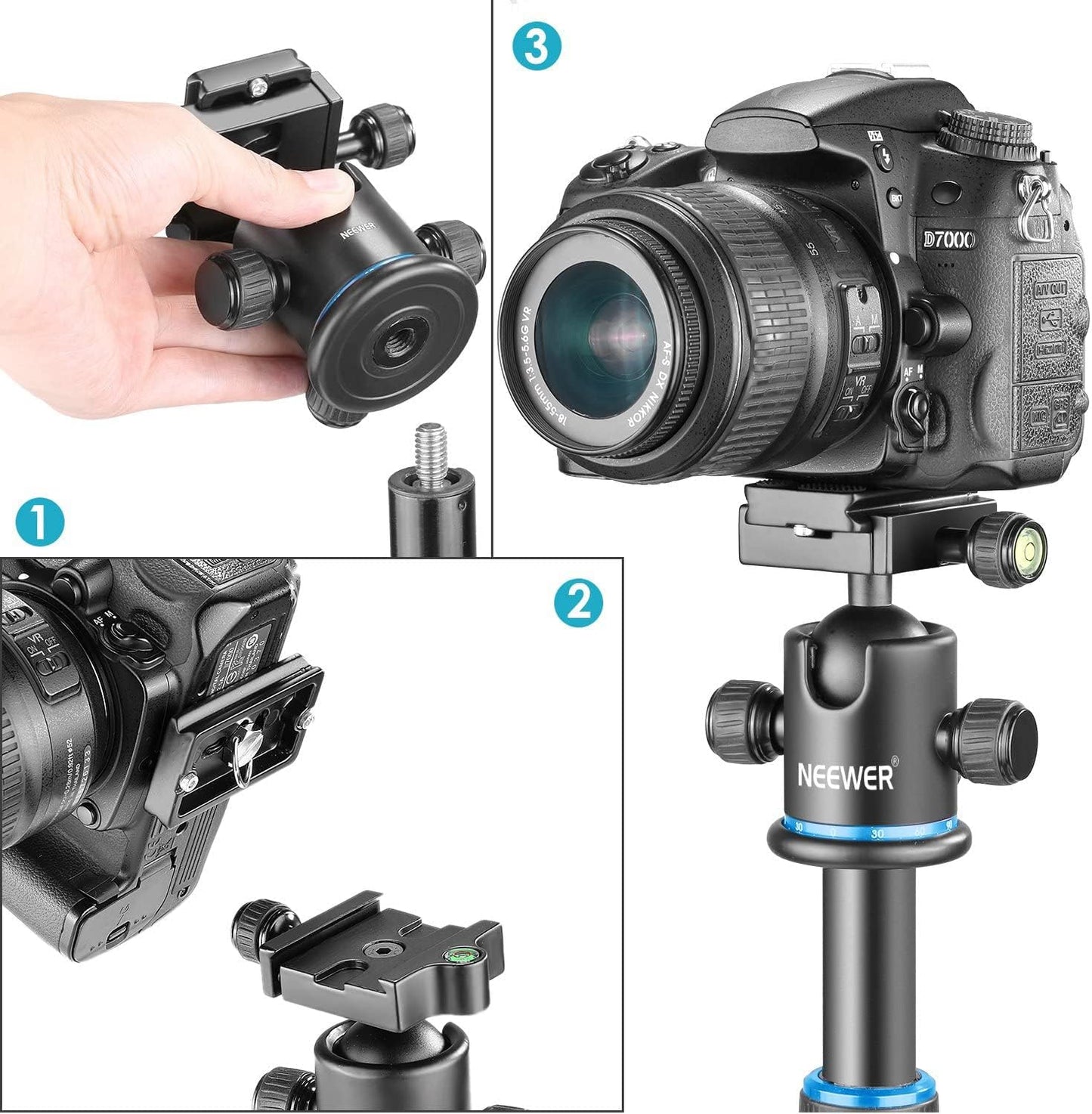 Neewer 10090725 36mm Panoramic Tripod Ball Head