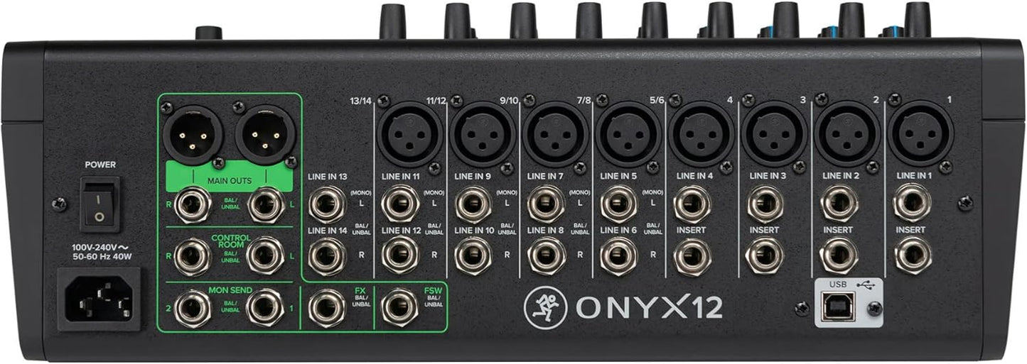Mackie Onyx12 12-Channel Analog Mixer USB