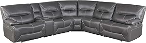 Lexicon Westby Gray Power Reclining Sectional Sofa — main product image