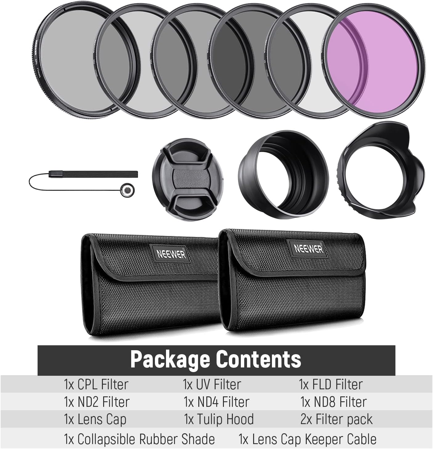 Neewer 10083803@@##1 77mm Lens Filter Kit