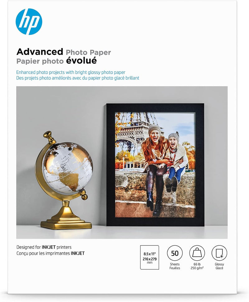 HP Q7853A Advanced Glossy Photo Paper 8.5x11 — main product image