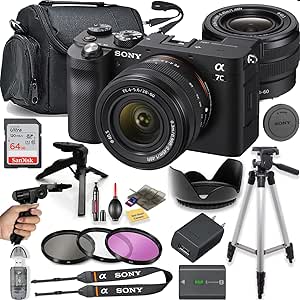 Sony ILCE7C/B a7C Mirrorless Camera Lens Kit Bundle