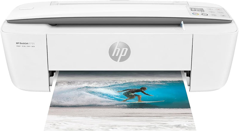 HP DJ 3755 white DeskJet Wireless All-in-One Printer — main product image