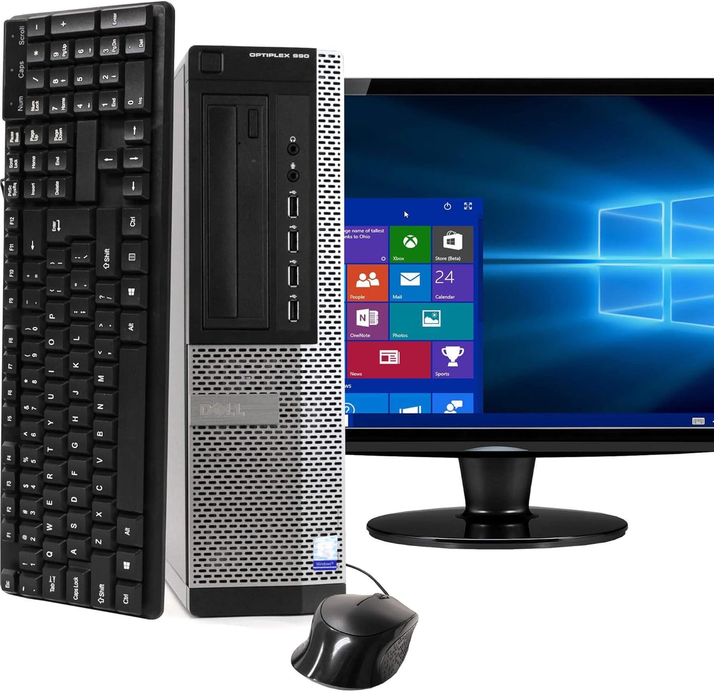 Dell 990 Optiplex Desktop PC Bundle with 17" LCD & WiFi
