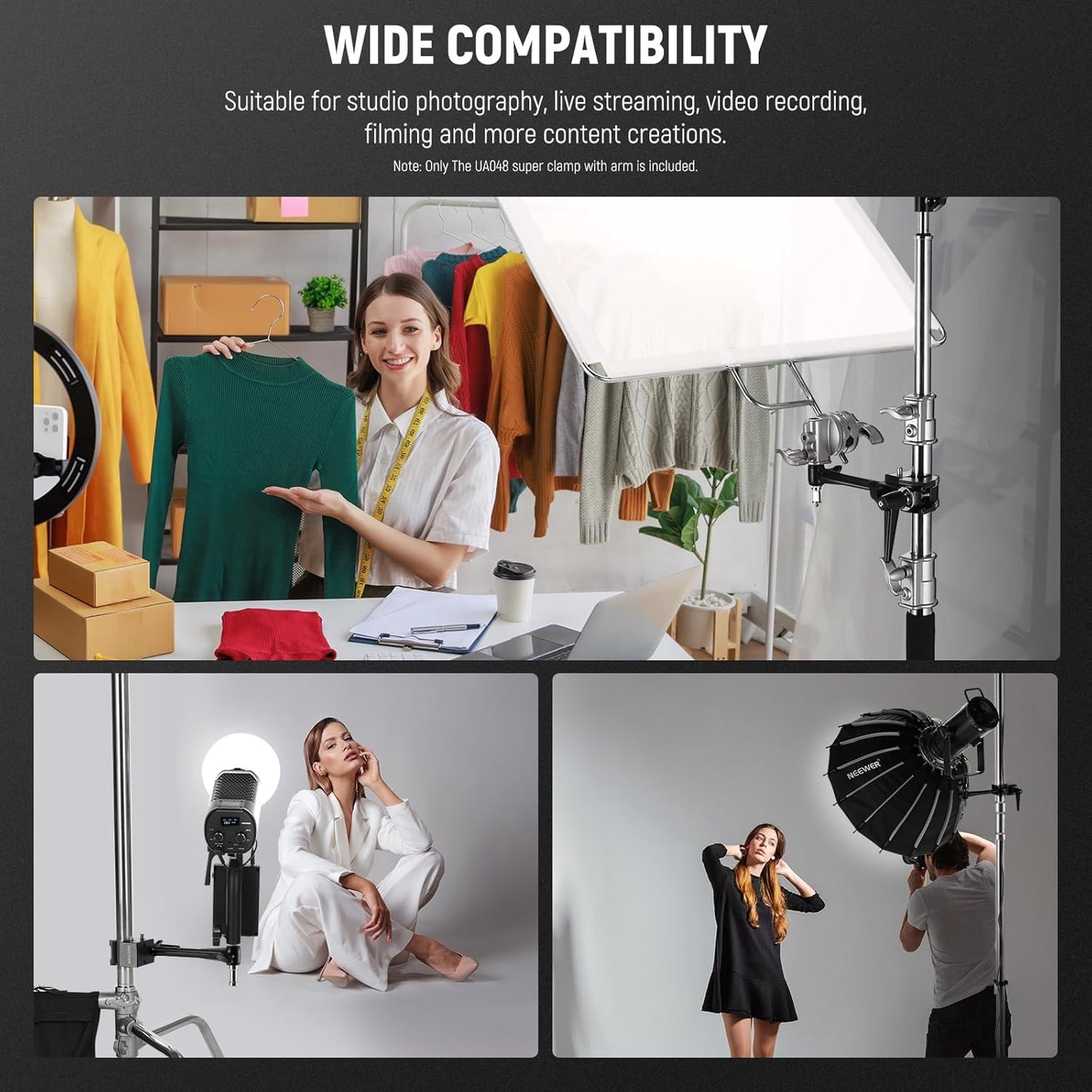 Neewer 10104467 Super Clamp 6" Extension Arm