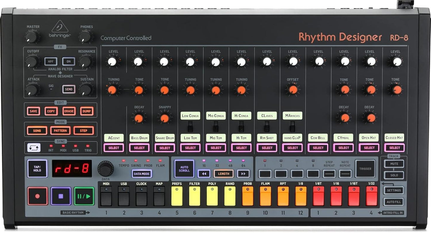 Behringer 000-EH902-00010 Rhythm Designer RD-8 Mk2 Drum Machine