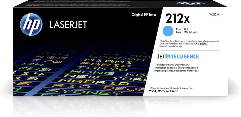 HP W2121X 212X Cyan High-Yield LaserJet Toner — main product image