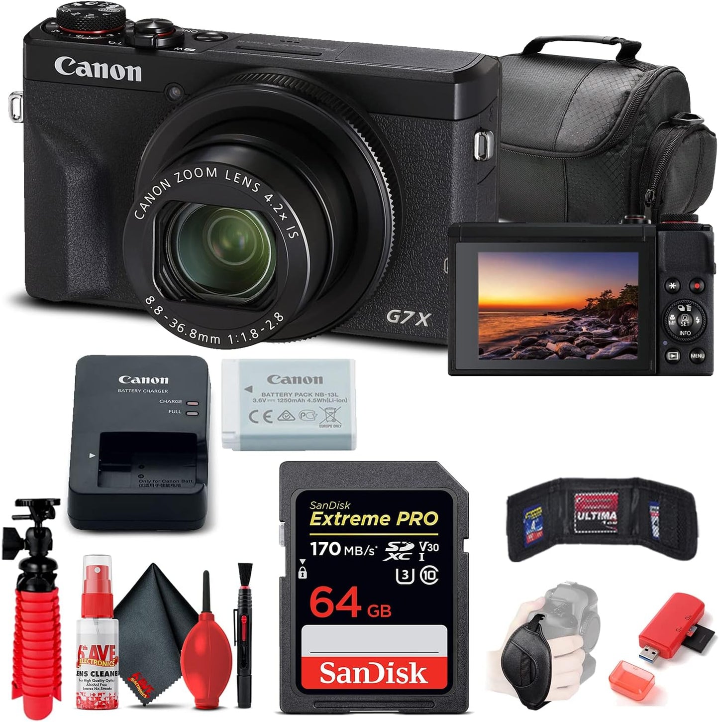 Canon PowerShot G7 X Mark III 3637C001 Digital Camera Bundle